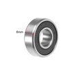 thumbnail image 3 of Uxcell Deep Groove Ball Bearing Double Sealed P6 Z1 Bearings Metal Silver Tone 2pcs 0.31''x0.75''x0.24'', 3 of 4