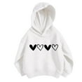 thumbnail image 2 of Bnwani Girls Hoodies Cotton Long Sleeve Fall Loose Sweatshirt Valentine'S Day Hearts Printed Pullover, 2 of 3