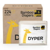 Bamboo Diapers Monthly Box, Size Small (224 Count)