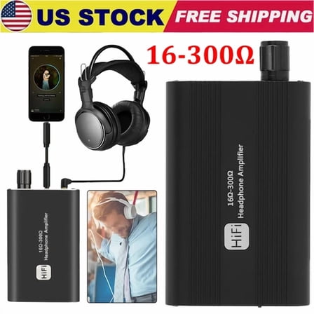 VIGOR- Mini Hifi Headphone Amplifier Portable Earphone Amp 3.5Mm With Audio Usb Cable