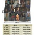 thumbnail image 3 of Blanket Shemar Actor Moore Throw Flannel Blankets Warm Soft Cozy Fuzzy Blanket for Bed Sofa Couch Camping Travel Gift Blankets for All Seasons 40"x30", 3 of 6