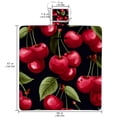 thumbnail image 2 of Cherry Canvas Beach Blanket Picnic Mat, Waterproof Outdoor Camping Rug for Sand Proof, with Carry Bag for Travel, Beach, Park - Blue Stripe Pattern - 200 Characters, 2 of 6