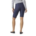 thumbnail image 2 of Hue Women's Blue Cuffed Essential Pull-On Denim Shorts M NWT, 2 of 3
