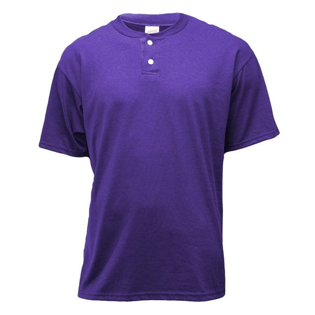 Soffe Men's Short Sleeve Henley Placket T-Shirt - M206
