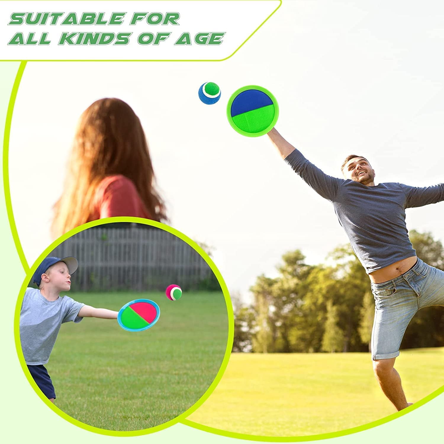 Homotte Toss Game Set for Kids Age 3 4 5 6 7 8+, Toss and Catch Game Toys, Outdoor Playground