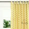 thumbnail image 7 of The Art Box Window Curtain Panel Set Zig Zag Cotton Printed Blackout Privacy Curtains Drapes, Home Living Room Door Window Decor Curtain Drapes, Yellow & Green, 52"w x 84"l in, 7 of 7