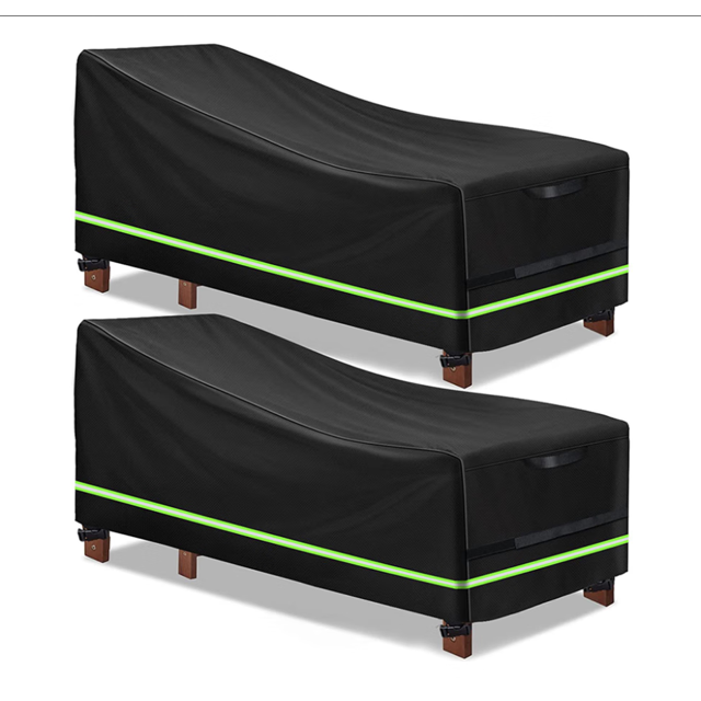 fundas para tumbona de exterior, impermeable, resistente al viento, anti-UV, funda protectora de tela Oxford 420D para tomar el sol, tumbona (200 x 75 x 40/70 cm)
