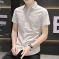 thumbnail image 3 of Camisas para Hombre Camisa Gráfica de Negocios Blanca para Hombre Hipster Estética Original Tops Verano Baratas Marca I con Mangas Elegante Casual, 3 of 5