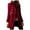 Burgundy, variant on Herrnalise Women's Double Breasted Pea Coat Winter Mid-Long Trench Coat with Belt Black,XXL