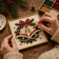 thumbnail image 4 of Framed Christmas DIY Diamond Painting Art Kit Pearl Rhinestone Craft Set for Adults Holiday Party Wall Decoration Handmade Festive Gift 20x20cm, 4 of 4