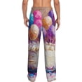 thumbnail image 6 of Mens Pajama Pants, Colorful Balloon Cake Celebration Soft Sleep & Lounge Pants for Men, Cuteness Casual PJ Bottoms Pants with Pockets, 6 of 7