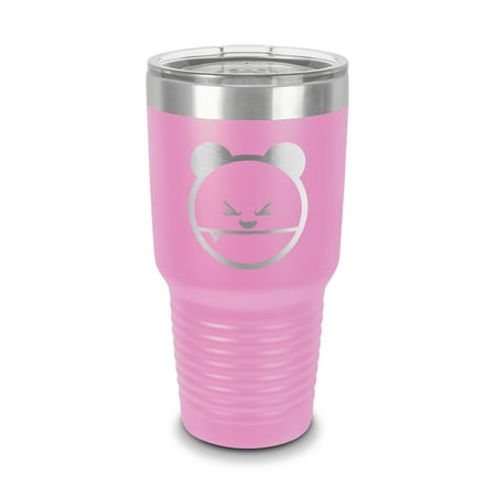 

JDM Panda Tumbler 30 oz - Laser Engraved w/ Clear Lid - Stainless Steel - Vacuum Insulated - Double Walled - Travel Mug - japan japanese - Light Purple