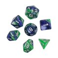thumbnail image 1 of 7 Pieces Polyhedral Dices Set d6 d4 d8 d10 Durable Board Game Props for Card Game Cafe Blue Green, 1 of 7