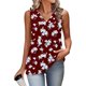 thumbnail image 4 of Mujeres sin mangas Tops verano no posicionado impreso rayas V-cuello capa base blusa casual, Mujeres V-cuello de verano Tops, 4 of 6
