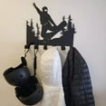 thumbnail image 4 of Yuedong Ski Metal Wall Decor Skier Rack,Metal Wall Art Skier in the Mountain Forest Wall Decor,Snowsports Key Holder Hooks Organizer Rack Wall Mounted for Living room,Bedroom,Farmhouse, 4 of 9