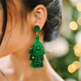 thumbnail image 3 of Pendientes Colgantes Navideños Me&Hz con Cascabel y Borla Verde, 3 of 7