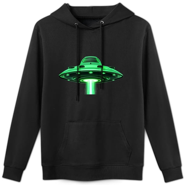 Sudadera Luz Verde de Ovni Extraterrestre Divertida