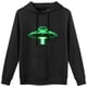 thumbnail image 1 of Sudadera Luz Verde de Ovni Extraterrestre Divertida, 1 of 5