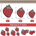 thumbnail image 2 of 6 Pieces Strawberry Applique Patches Embroidered Iron On Patches Cute Jean Patches Strawberry Red Appliques Funny Clothing Patches For Kids Vest Jacke, 2 of 4