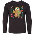 thumbnail image 3 of Inktastic Sloth Cute for Girls Long Sleeve Youth T-Shirt, 3 of 5