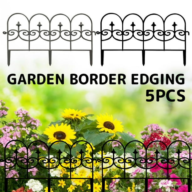 Odomy 5pcs Decorative Garden Border, What Size Garden Border