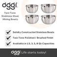 thumbnail image 7 of Oggi 3-Quart Two-Tone Stainless Steel Mixing Bowl with Airtight Lid, 7 of 7