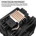 thumbnail image 5 of DARKROCK DT6 CPU Air Cooler, Dual Towers with 6 Copper Heat Pipes, 2 x 120mm PWM Fan for Low Noise Operation, Easy Installation - Brackets for Intel LGA 1851/1700/1200/115X & AMD AM5/AMD4 - Black, 5 of 9
