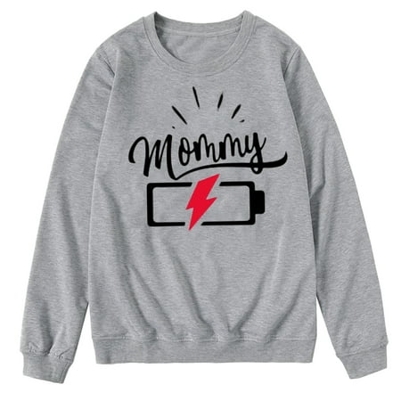 

Rovga Women Casual Printed Long Sleeve Round Neck Sweatshirt Parent-Child Clothing