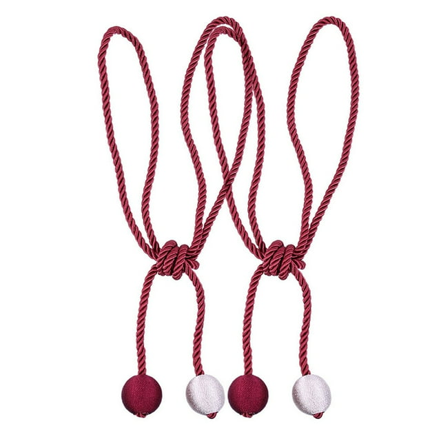 Agiferg Retro Window Curtain Cord Rope Buckle Tiebacks Tie Backs Curtain Hanging Ball