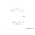 thumbnail image 3 of Simpli Home Evans 16 inch Wide Modern Side Table in White Genuine Marble and Black/Gold Iron, 3 of 5