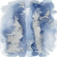 thumbnail image 2 of Riley, Bella 26x26 White Modern Wood Framed Museum Art Print Titled - Blue Mist with Silver I, 2 of 4
