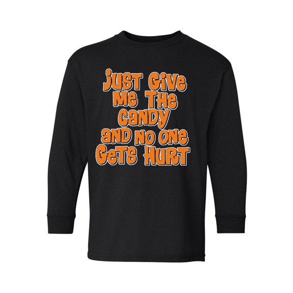 Awkward Styles Halloween Youth Sweatshirt Girls Boys Give me the Candy Crewneck Tee for Kids