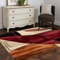 thumbnail image 5 of Red Burnt Orange Area Rug 3x5 Washable Rug Non Slip Geometric Boho Modern Abstract Large Area Rug Indoor Floor Carpet for Entryway Bedroom Kitchen Living Room Home Office Dining Room Nursery, 5 of 8