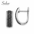 thumbnail image 2 of SODROV, pendiente de aro negro para mujer, pendiente gótico, venta al por mayor, accesorios, regalo de Navidad, joyería de boda, pendientes para mujer Tan Jianjun unisex, 2 of 2