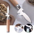 thumbnail image 4 of ELAYARD 1Set Oyster Shucker With A Brown Wood Handle And Stainless Steel Blade For Cooking, 4 of 8