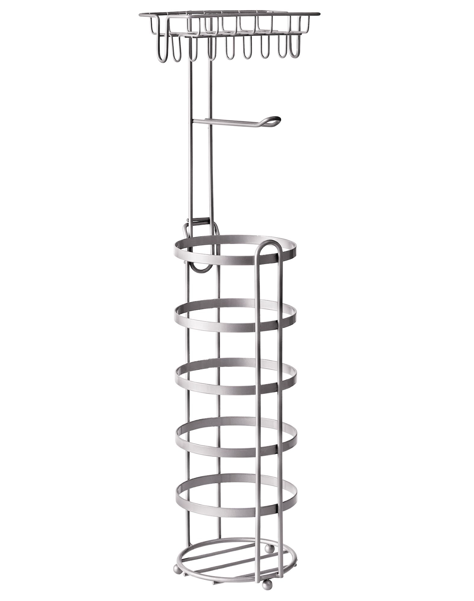 Better Homes & Gardens Satin Nickel Flatwire Free-Standing Toilet Paper Reserve with Holder