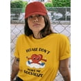 thumbnail image 2 of Please Don't Make Me Socialize T-Shirt Women -Smartprints Designs, Female XX-Large, 2 of 4