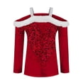 thumbnail image 5 of NMMUED Valentines Day Shirt Happy Valentines Off Shoulder Tops Boat Neck Tunics Tops Loose Fit Heart Tops Casual Valentine Pullover Valentines Tee Shirts for Women (S-3XL), 5 of 5