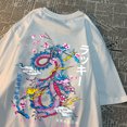 thumbnail image 1 of Dragon Create Legend Auspicious Clouds Men Women T Shirt Pattern Sweat Clothes Pattern Summer New Tops O-Neck Couple Tshirts, 1 of 6