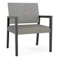 thumbnail image 1 of Pemberly Row Waiting Reception Wide Guest Chair Wood Frame in Gray, 1 of 5