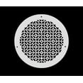 thumbnail image 1 of Achtek 12" Duct opening Solid Cast Aluminum Round Grille ( 14" Round Overall) | Powder Coated WHITE - With Holes For Wall / Ceiling, 1 of 9