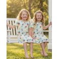 thumbnail image 3 of Oudiya Girls Short Sleeve Nightgowns Soft Print Pajamas Sleepwear Nighties for Kids 4-14, 3 of 6