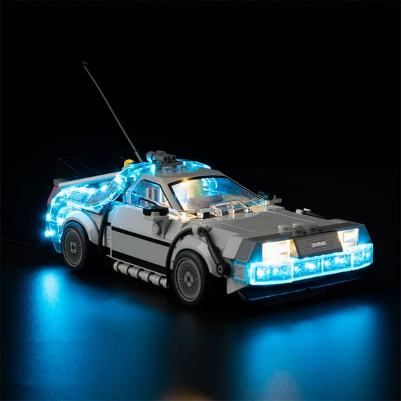 QC Ltbrick Led Light Kit Lighting Set Compatible With The Lego Speed Champions Time Machine from Back to the Future 77256 Building Toy for Kids Building Blocks Without Lego Set