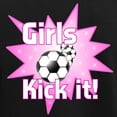 thumbnail image 3 of CafePress - Girls Kick It Soccer Women's Dark Pajamas - Women's Short Sleeve Print T-Shirt and Pants Dark Cotton Pajama Set, 3 of 7