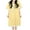 Yellow, variant on Short Nightgowns For Women Comfy Soft Breathable Cotton V-Neck Sleep Dress Knee-Length Moisture-Wicking Plus Size Summer Relaxing Sleepwear