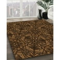 thumbnail image 3 of Ahgly Company Tapis Rond Lavable en Machine Intérieur Transitionnel Noir Brun, 4 Pieds Rond, 3 of 7