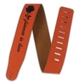 thumbnail image 4 of Correa de guitarra de cuero PU ajustable para guitarra eléctrica acústica de bajo rosa marron perfke, 4 of 7
