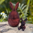 thumbnail image 4 of Tauxra Easter Bunny Figurine 3D Printed Articulated Jointed Movable Rabbit Decor, 6 Inch Blue Spring Tabletop Accent for Home Shelf Living Room Office Easter Basket Stuffers, 4 of 6