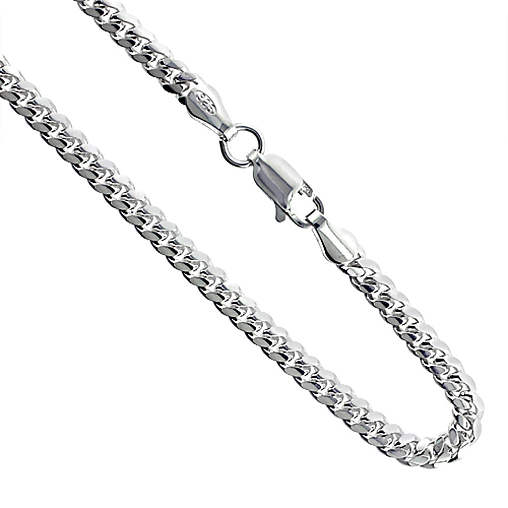Italian 925 Solid Sterling Silver 2.7MM Franco Link Box Chain Necklace Unisex