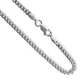 thumbnail image 1 of Solid 925 Sterling Silver 3.4mm Miami Cuban Link Chain Necklace Domed Nickel Free Italy Size 30 inch, 1 of 1